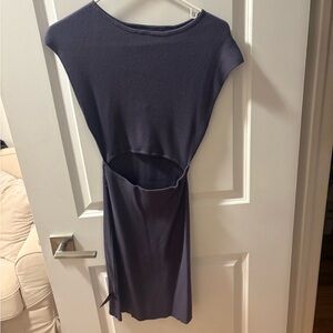 Aritzia Navy Cutout Midi Dress